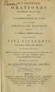 Cover of: Orationes quaedam selectae