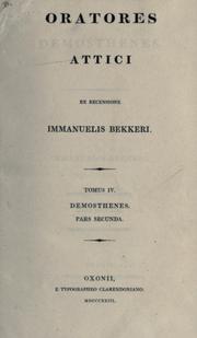 Cover of: Oratores attici. by Immanuel Bekker