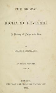 Cover of: The ordeal of Richard Feverel: A history of father and son