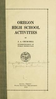 Cover of: Oregon high school activities