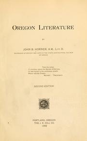 Cover of: Oregon literature by John B. Horner