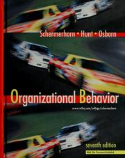 Cover of: Organizational behavior by John R. Schermerhorn