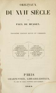 Cover of: Originaux du XVIIe siècle: galerie de portraits
