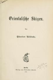 Cover of: Orientalische Skizzen.