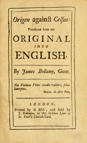 Cover of: Origen against Celsus