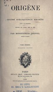 Cover of: Origène: cours d'éloquence sacrée