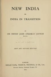 Cover of: New India by Cotton, Henry Sir
