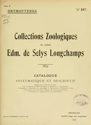 Cover of: Orthoptères.