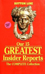 Cover of: Our 15 greatest insider reports: the complete collection