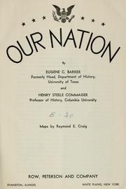 Cover of: Our Nation