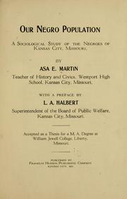 Our negro population by Martin, Asa Earl