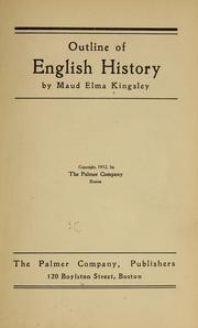 Cover of: Outline of English history