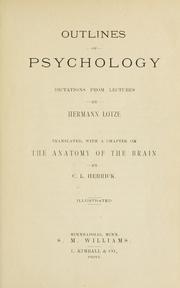 Cover of: Outlines of psychology by Hermann Lotze