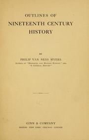 Cover of: Outlines of nineteenth century history