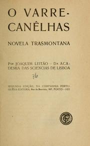 Cover of: O varre-canêlhas: novela trasmontana