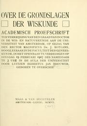 Cover of: Over de grondslagen der wiskunde.