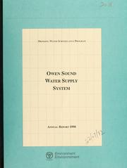 Cover of: Owen Sound water supply system--Drinking Water Surveillance Program, annual report.