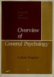 Cover of: Overview of general psychology: a basic program