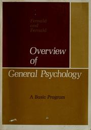 Cover of: Overview of general psychology by L. Dodge Fernald