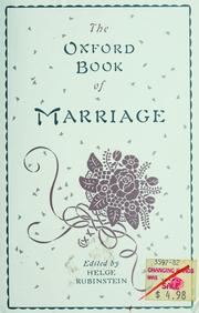 Cover of: The Oxford book of marriage