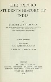 Cover of: Oxford student's history of India