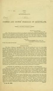 Cover of: Oysters and oyster fisheries of Queensland.