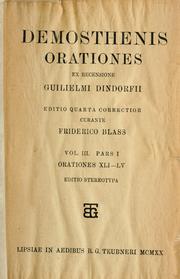 Cover of: Orationes. by Demosthenes