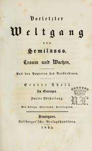 Cover of: Vorletzter Weltgang
