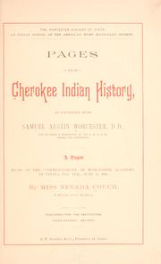 Pages from Cherokee Indian history by Nevada Couch