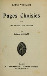 Cover of: Pages choisies