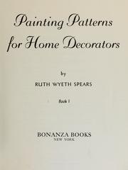Cover of: Painting patterns for home decorators.
