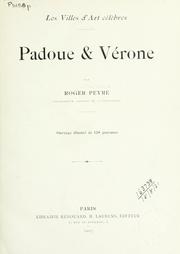 Cover of: Padoue [et] Vérone.
