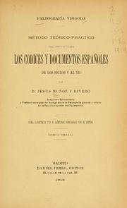 Cover of: Paleografía visigoda by Jesús Muñoz y Rivero