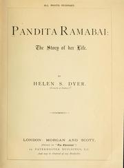 Cover of: Pandita Ramabai : the story of her life by Helen S. Dyer