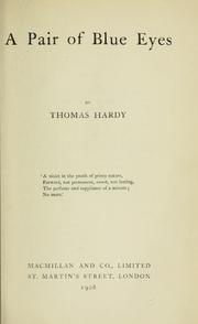 Cover of: A pair of blue eyes. by Thomas Hardy