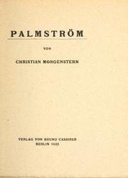 Cover of: Palmström by Christian Morgenstern