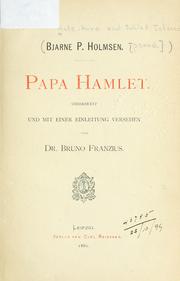 Cover of: Papa Hamlet by Arno Holz