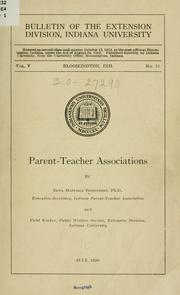 Parent-teacher associations by Edmondson, Edna Elder (Hatfield) Mrs.