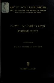 Cover of: Papyri und Ostraka der Ptolemäerzeit. by Schubart, Wilhelm