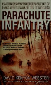 Cover of: Parachute infantry by David Kenyon Webster