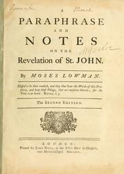 Cover of: paraphrase and notes on the Revelation of St. John.