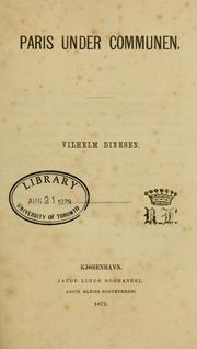 Cover of: Paris under Communen by Wilhelm Dinesen