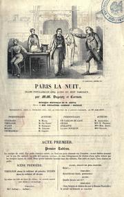 Cover of: Paris la nuit: drame populaire en cinq actes et huit tableaux