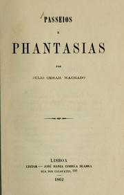 Cover of: Passeios e phantasias