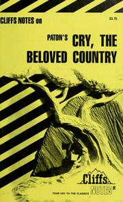 Cover of: Paton's Cry, the belovad country: notes