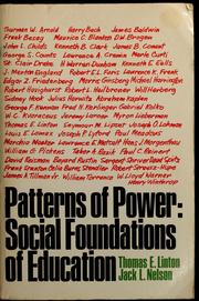 Cover of: Patterns of power: social foundations of education