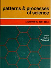 Front cover of Patterns and processes of science by J. A. M. Brock