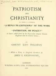 Cover of: Patriotism and christianity by Лев Толстой