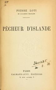 Cover of: Pêcheur d'Island [par] Pierre Loti [pseud.]