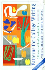 Cover of: Patterns for college writing: a rhetorical reader and guide